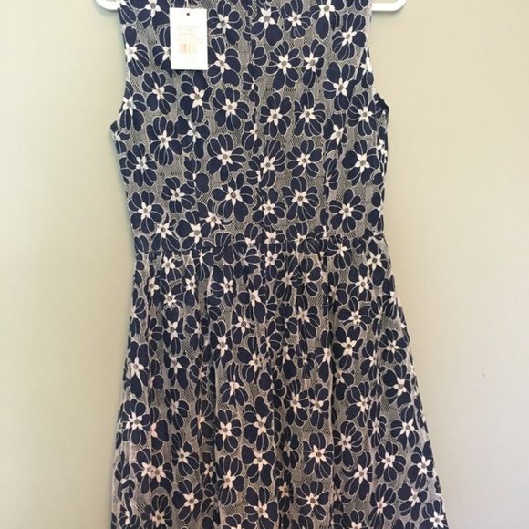 NWT Poppy Lux Size L Blue Lace Summer Dress - Picture 3 of 6